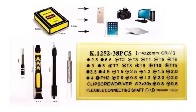 Kit de Herramientas Pc, celulares, cámaras, etc. 