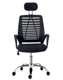 Silla de Oficina Ergonómica Apoya cabeza mesh Espaldar de malla Altura regulable Rotación 360°